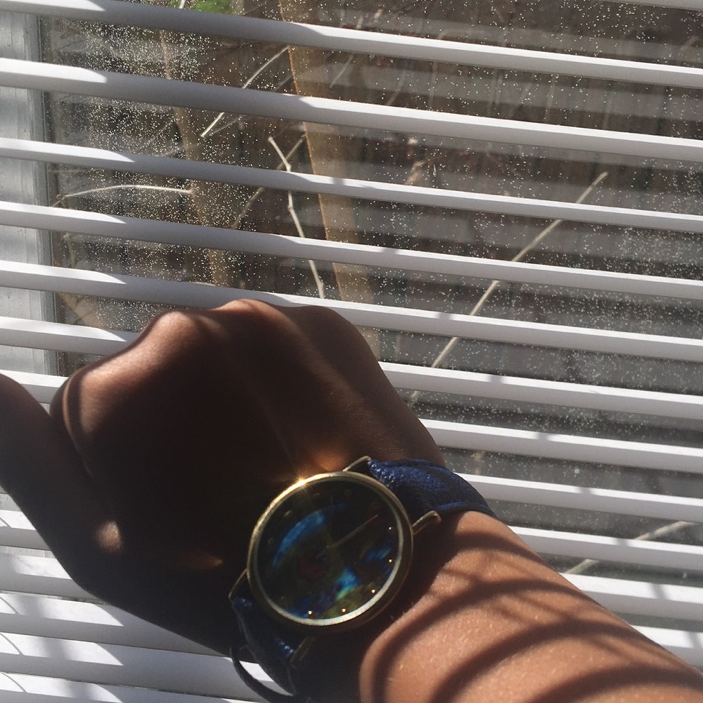 Cute Blue and gold watch